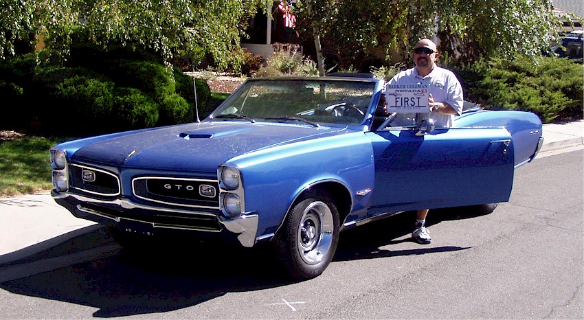 Blue 66 GTO Convertible