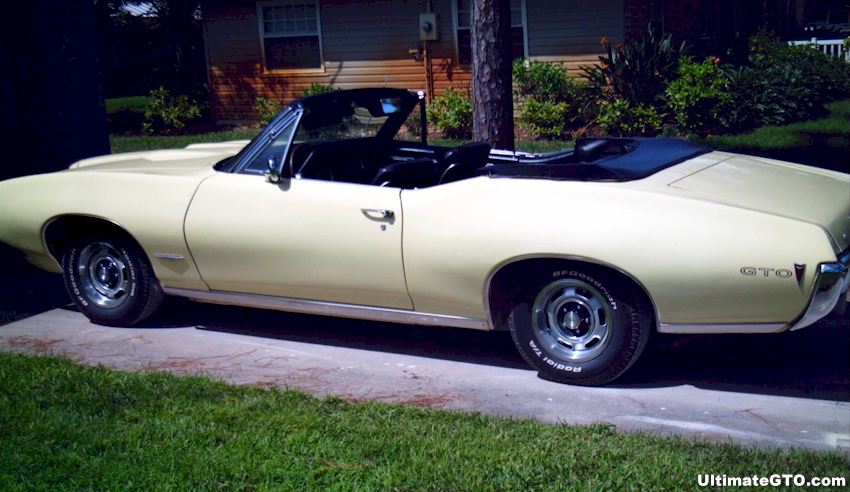 Yellow 68 GTO Convertible