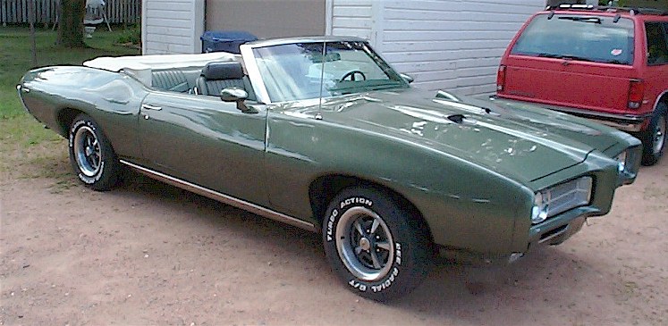 Green 1969 GTO Convertible